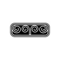 Abstract Spiral Emblem, Minimalist , Circular Motif, Modern vector