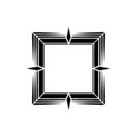 Geometric Deco Frame, Minimalist , Sharp Lines vector