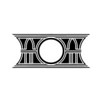 Geometric Deco Emblem, Circular Motif, Minimalist vector