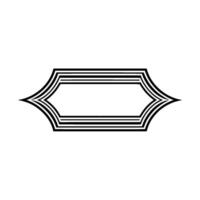 Geometric Deco Border, Minimalist , Elegant Outline, Pattern vector