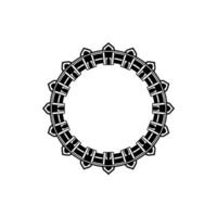 Geometric Circle Frame, Art Deco Inspired, Ornament vector