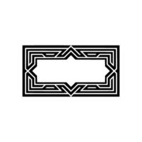Geometric Deco Frame, Elegant Border, Minimalist, Ornate vector