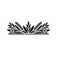 Elegant Botanical Border, Vintage Style Illustration - Floral vector