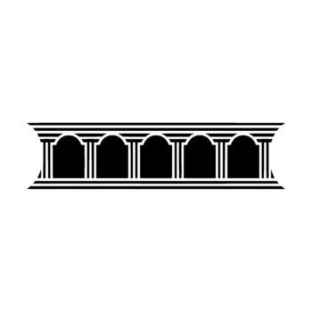 Geometric Column Row, Minimalist , Architectural Motif vector