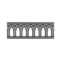 Gothic Arch Border, Elegant Line Art, Architectural Detail vector