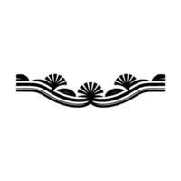 Stylized Wave Border, Geometric , Minimalist Art vector