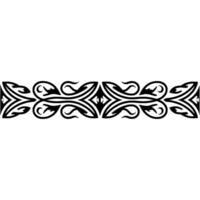 Intricate Black Tribal Border, Elegant Decorative Element vector