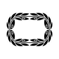 Geometric Wreath, Japanese Influence, Minimalist vector