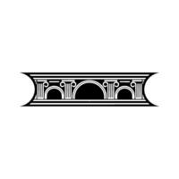 Geometric Deco Column Border, Vintage Style vector
