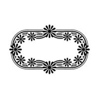 Retro Floral Frame, Vintage , Elegant Border vector