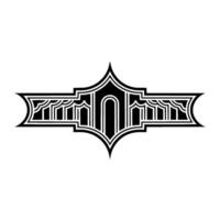 Art Deco Architectural Emblem, Geometric vector