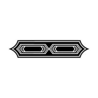 Geometric Deco Ornament, Streamlined , Elegant Border vector