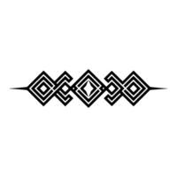 Geometric Tribal Border, Minimalist , Black White, Pattern vector