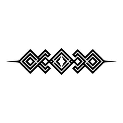Geometric Tribal Border, Minimalist , Black White, Pattern