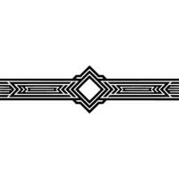 Geometric Deco Border, Elegant Division, Vintage Style vector