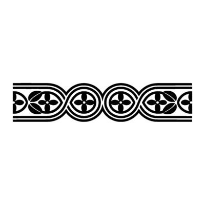 Intricate Medieval Border, Stylized Floral