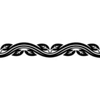 Stylized Leaf Border, Elegant Decorative Element, Ornament vector