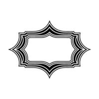 Intricate Black Frame, Elegant Deco Border, Minimalist vector