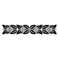 Stylized Leaf Border, Minimalist , Elegant Accent vector