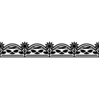 Stylized Floral Border, Vintage , Decorative Element - Pattern vector