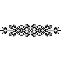 Elegant Botanical Border, Vintage Element - Divider vector