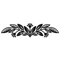 Stylized Floral Border, Vintage Element - Leaf vector