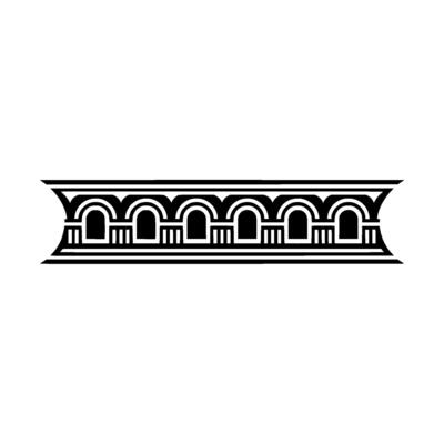 Art Deco Banding Ornament, Geometric , Vintage Style, Retro