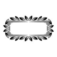 Elegant Botanical Frame, Vintage , Minimalist Ornament, Leaf vector