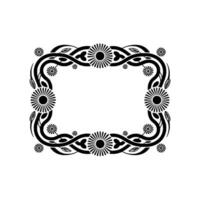 Intricate Floral Frame, Vintage Style, Decorative Border vector