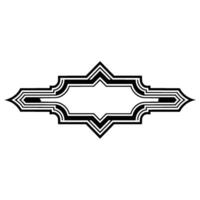 Geometric Deco Border, Elegant Outline, Vintage, Stylized vector