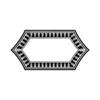 Geometric Deco Frame, Elegant Border, Vintage, Hexagon vector