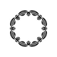 Elegant Circular Botanical Frame, Vintage Style vector