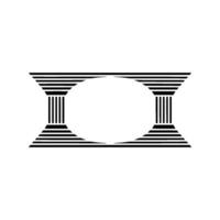 Minimalist Archway, Linear Geometry, Serene vector