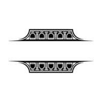 Art Deco Border Elements, Geometric , Vintage Style - Line vector