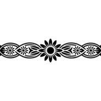 Elegant Floral Border, Vintage , Decorative Element, Linear vector