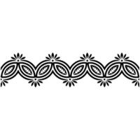 Stylized Leaf Border, Elegant Decorative Element, Foliage vector