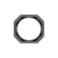 Geometric Octagon Frame, Minimalist, Geometry vector