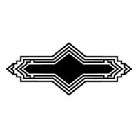 Geometric Deco Border, Elegant Element, Diamond vector