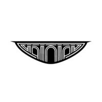 Geometric Wave, Minimalist , Retro Revival vector