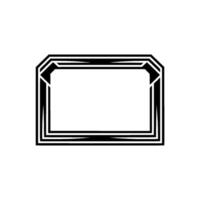 Geometric Deco Frame, Subtle Gradient, Elegant Outline vector