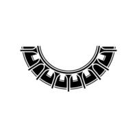 Geometric Crescent, Modern Emblem, Minimalist vector
