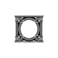 Geometric Deco Frame, Minimalist , Elegant Ornamentation vector