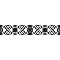 Intricate Celtic Border, Floral Motif, Vintage, Pattern vector