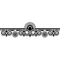 Elegant Floral Border, Vintage , Decorative Element - Header vector