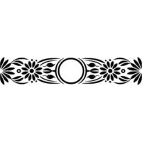 Elegant Floral Border, Vintage Element, Divider vector