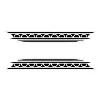 Geometric Deco Border Elements, Minimalist - Line vector