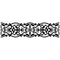 Intricate Floral Border, Vintage , Elegant Ornamentation - Pattern vector