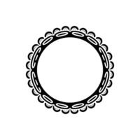 Intricate Tribal Circle Frame, Minimalist, Pattern vector