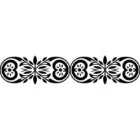 Intricate Floral Border, Vintage , Decorative Element, Lineart vector