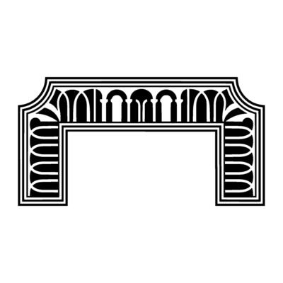 Art Deco Archway, Geometric Ornamentation, Minimalist - Symmetry